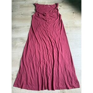 EUC Eileen Fisher Garnet Hill maxi nightgown twist strap draped neck organic XS